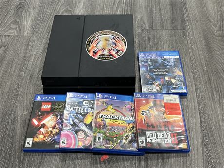 PS4 W/GAMES - NO CORDS / UNTESTED