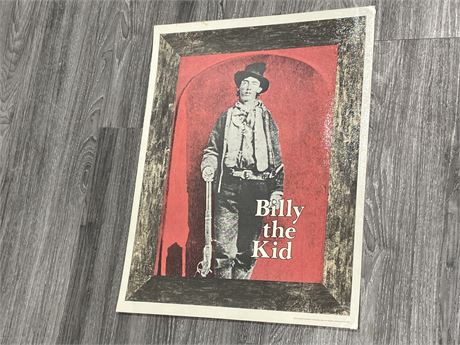 1973 POSTER OF BILLY THE KID PERFECTION FORM COMPANY (17.5”x22.5”)