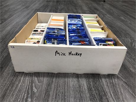 BOX OF MISC HOCKEY CARDS