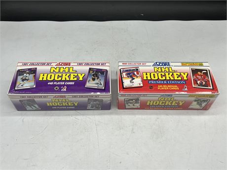 SEALED 1990 & 1991 SCORE COLLECTOR SETS
