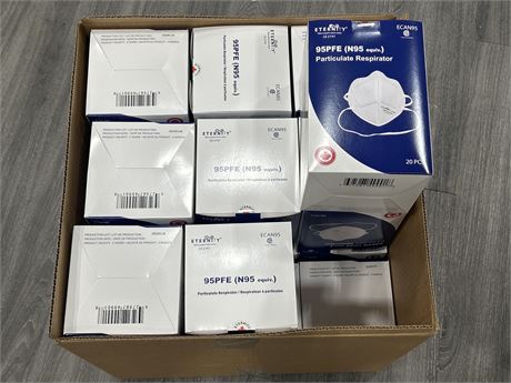 APPROX 360 NEW N95 EQUIVALENT MEDICAL MASKS - ALL NEW IN BOX
