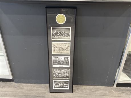 VANCOUVER CANUCKS LIMITED EDITION PRINT IN FRAME - 38”x11”