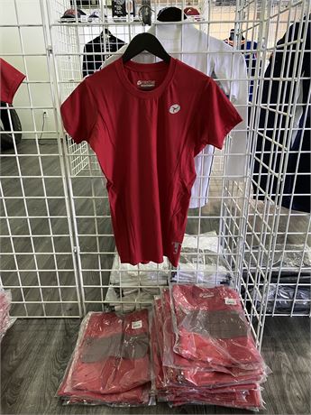 QTY 27 - RED ATHLETIC SHIRTS (Large)