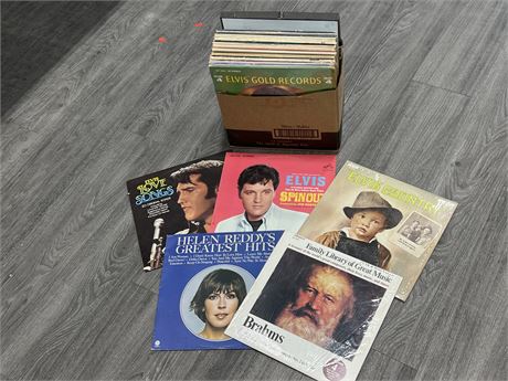BOX OF RECORDS - MOST ARE SCRATCHED- CONDITION VARIES