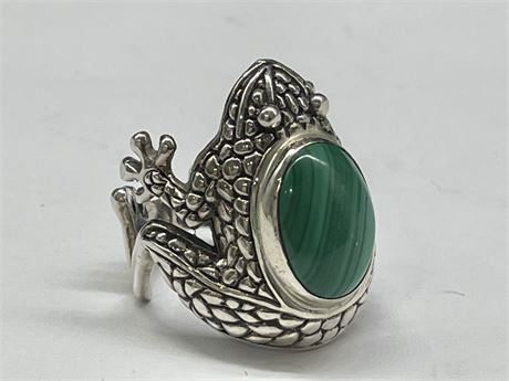 STERLING SILVER FROG RING SIZE 7.5