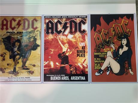 3 MISC. MUSIC POSTERS (17”x12”)