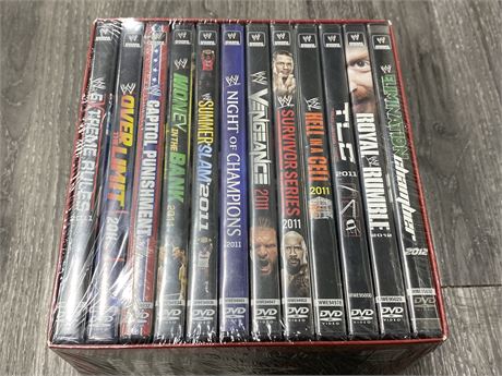 SEALED WWE PPV COLLECTION-12 DVDS