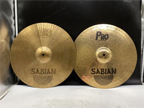 2 SABIAN AND B8 DRUM CYMBALS