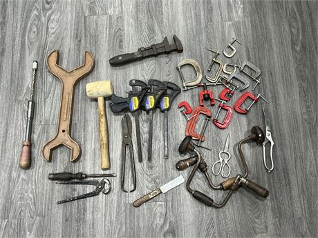 LOT OF VINTAGE & CURRENT TOOLS