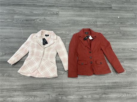 2 NEW LE CHATEAU WOMANS BLAZERS - SIZE XXS  - WITH TAGS