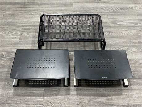 3 MONITOR STANDS (14.5”X10”)