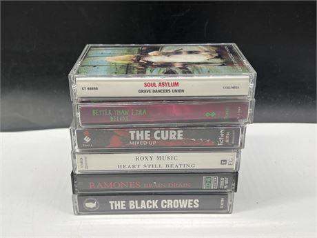 6 ASSORTED CASSETTES - SOME RARE