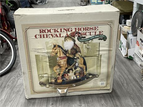 IN BOX ROCKING HORSE WITH SANTA