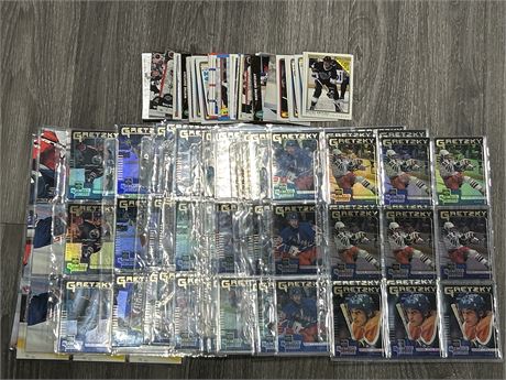 170+ WAYNE GRETZKY CARDS - ASSORTED BRANDS & YEARS
