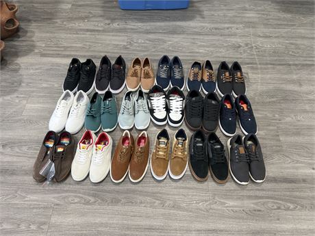 18 BRAND NEW PAIRS OF ETNIES SHOES (APPROX SIZE 6.5-8.5)