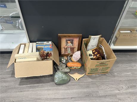 2 BOXES OF MOSTLY VINTAGE / COLLECTABLES