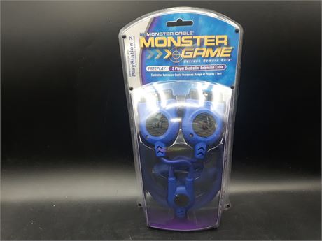 SEALED - MONSTER CABLE PS2 CONTROLLER EXTENSION CABLES