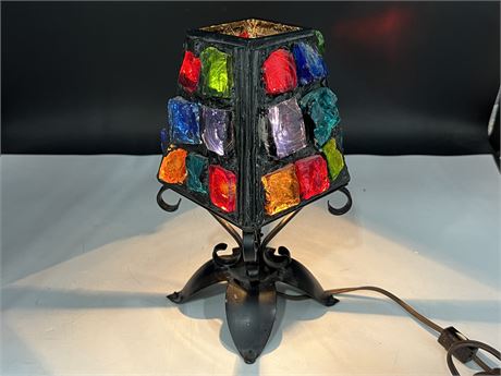 VINTAGE ARTS & CRAFTS LAMP - GREAT BRITAIN (11”)