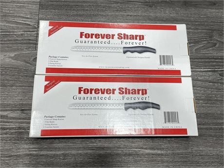 2 NEW BOXES OF FOREVER SHARP SURGICAL STAINLESS STEEL KNIVES