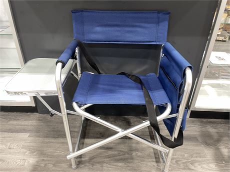 NEW CAMPING CHAIR WITH SIDE TABLE