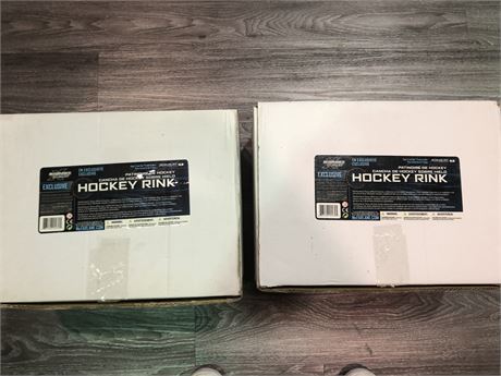 2 McFARLANES COLLECTABLE HOCKEY RINKS (1 NEW / 1 USED BUT IN MINT CONDITION)