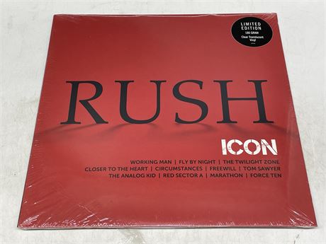 SEALED LIMITED EDITION RUSH - ICON - CLEAR VINYL