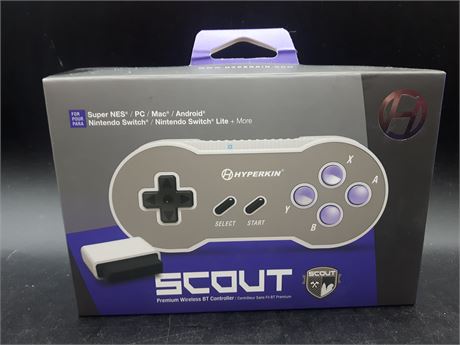SEALED - SCOUT WIRELESS CONTROLLER (WORKS ON PC/SNES) - SNES