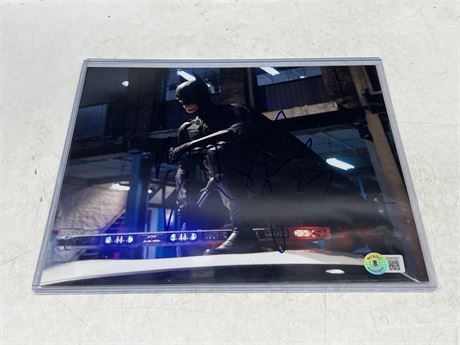 CHRISTIAN BALE SIGNED THE DARK KNIGHT 8"X10" PHOTO BECKETT AUTHENTICATED W/COA