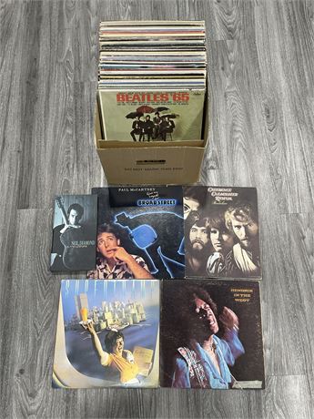 BOX OF ROCK RECORDS (MOST ARE SCRATCHED)