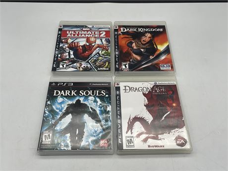4 PS3 GAMES - LIKE NEW CONDITION
