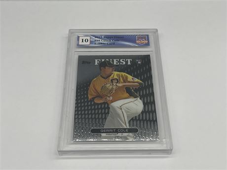 GCG GRADED 10 GERRIT COLE 2013 TOPPS FINEST ROOKIE CARD