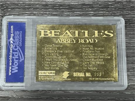 BEATLES LIMITED EDITION 23CT GOLD CARD ‘ABBEY ROAD’