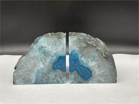 AGATE BOOKENDS - 5” TALL