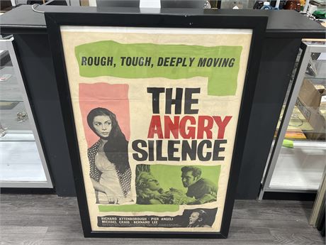 1960 THE ANGRY SILENCE - ORIGINAL STUDIO ISSUE MOVIE POSTER - THEATRE USED