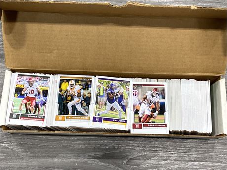 BOX OF COLLEGE/DRAFTED NFL ROOKIE CARDS
