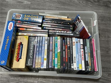 BOX OF DVD’S + GAMES SOME SEALED