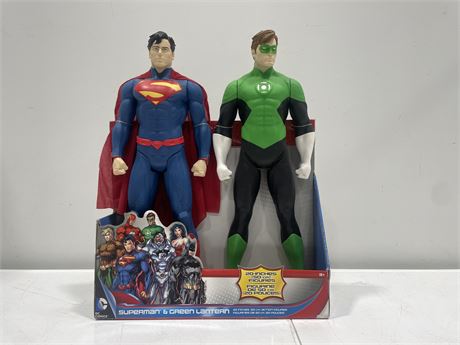 2 NEW 20” SUPERMAN & GREEN LANTERN FIGURES