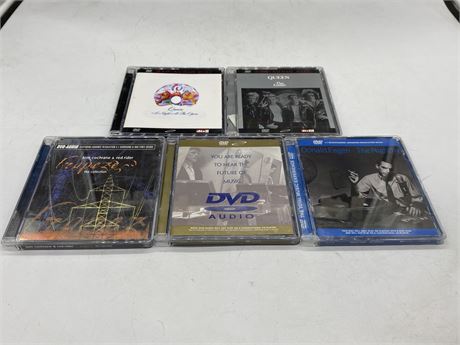 LOT OF 5 RARE DVD AUDIO DISCS
