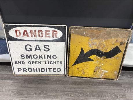 2 HEAVY METAL SIGNS (2ft x 2ft)