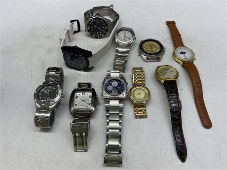 LOT OF ASSORTED WATCHES - ALL WORKING JUST NEED NEW BATTERIES