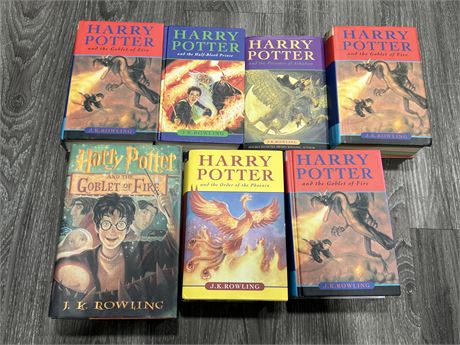 7 FIRST EDITION HARRY POTTER BOOKS