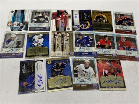 16 NHL AUTO CARDS