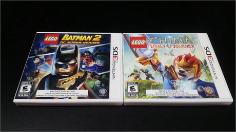 EXCELLENT CONDITION - CIB - LEGO CHIMA & LEGO BATMAN 2 - 3DS