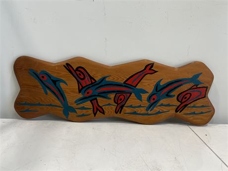 INDIGENOUS SIGNED ART BY BRAD BAZILLE (36”x12”)