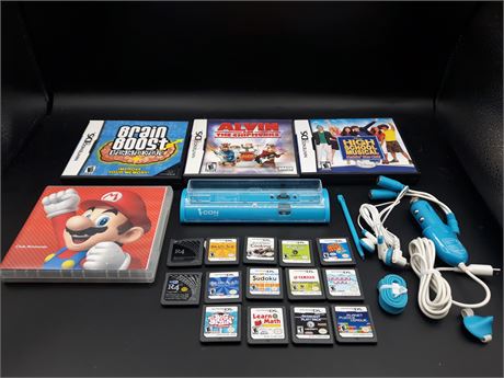 COLLECTION OF DS GAMES / ACCESSORIES - VERY GOOD CONDITION