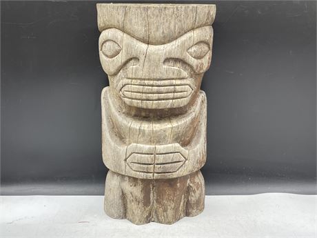 EARLY NATIVE CARVED FIGURE 8”x16”