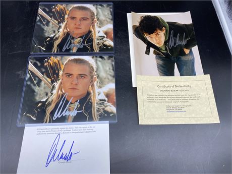 SIGNED ORLANDO BLOOM PICTURES (With COA’s)