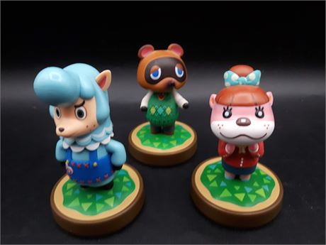 COLLECTION OF ANIMAL CROSSING AMIIBOS - VERY GOOD CONDITION