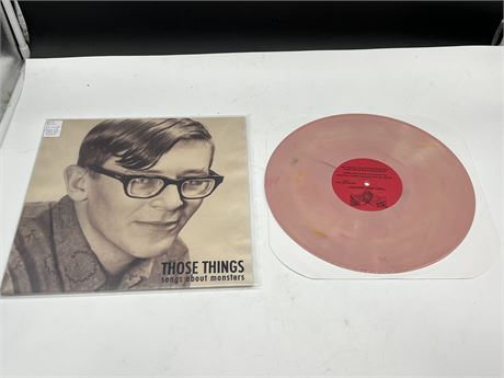 RARE THOSE THINGS - SONGS ABOUT MONSTERS COLOURED VINYL - EXCELLENT (E)