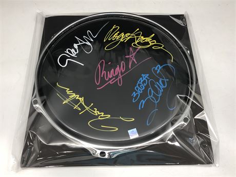RINGO STARR BAND SIGNED DRUMHEAD (WITH COA)